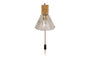 Akoli Glass Wall Lamp - Clear & Antique Brass