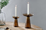 Avyn Recycled Glass Candle Holder - Smoke Amber