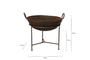 Reclaimed Iron Kadai With Grill - Medium