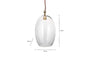 Otoro Recycled Glass Pendant - Clear - Small Oval