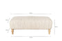 Sanja Stripe Upholstered Ottoman - Off White