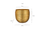 Tembesi Etched Planter - Antique Brass