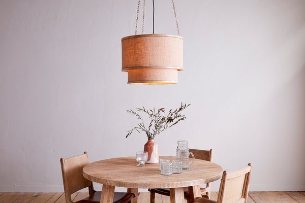 Darat Mango Wood & Jute Pendant - Natural-Trade nkuku