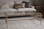 Gilasi Cast Metal & Glass Coffee Table - Antique Brass
