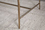 Gilasi Cast Metal & Glass Coffee Table - Antique Brass