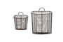 Inkollu Wall Hung Baskets - Aged Brass - (Set of 2)-Trade nkuku