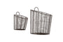 Inkollu Wall Hung Baskets - Aged Brass - (Set of 2)-Trade nkuku