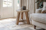 Ibo Reclaimed Wood Round Side Table - Natural