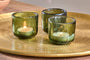 Irda Glass Small Tealight - Dark Emerald - Small (Set of 3)