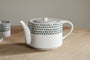 Juniper Drop 4 Person Teapot - Cream & Juniper