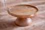 Kannati Mango Wood & Glass Cheese Stand - Clear-Trade nkuku