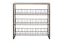 Kiyoma Iron & Wood Tall Standing Shelves - Natural