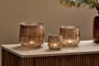 Konara Glass Tealight Holder - Copper Smoke