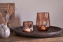 Linora Recycled Glass Tealight Holder - Terracotta
