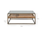 Luzon Iron & Mango Wood Display Coffee Table - Brass