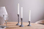 Moremi Candle Holders - Aged Zinc - (Set of 3)