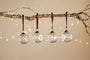 Nishan Pinched Baubles - Clear (Set of 4)