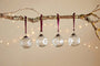 Nishan Pinched Baubles - Clear (Set of 4)