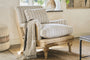 Abe Deconstructed Linen Armchair - Stripe - Natural