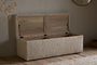 Aranya Cotton & Jute Upholstered Storage Bench - Natural