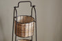 Montali Iron & Rattan Three-Tiered Storage Stand - Natural