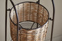 Montali Iron & Rattan Three-Tiered Storage Stand - Natural