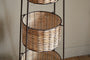 Montali Iron & Rattan Three-Tiered Storage Stand - Natural