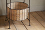 Montali Iron & Rattan Three-Tiered Storage Stand - Natural