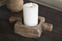 Apu Reclaimed Wood Traditional Candle Holder - Natural