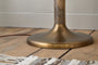 Kera Wood & Metal Floor Lamp - Antique Brass & Natural