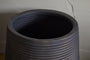 Lmaga Metal Grooved Planter - Aged Black
