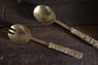 Abani Salad Servers - Antique Brass