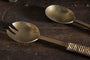 Abani Salad Servers - Antique Brass