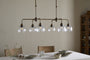 Kakira Chandelier Pendant - Antique Brass & Clear