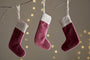 Karru Cotton Velvet Mini Stocking - Red (Set of 3)
