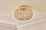 Noko Rattan Flush Ceiling Light