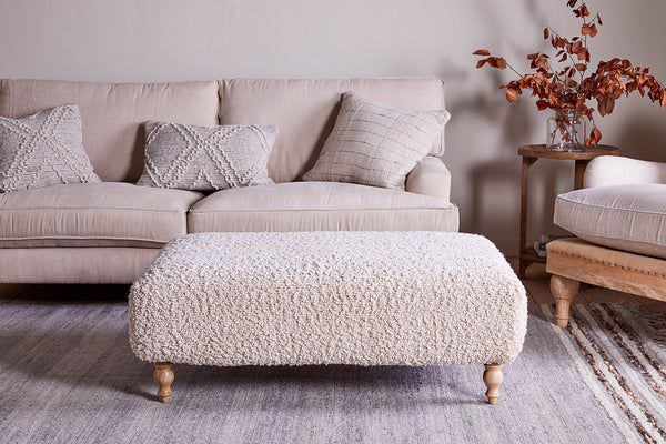 Otas Teddy Ottoman - Off White-Trade nkuku