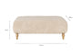 Otas Teddy Ottoman - Off White-Trade nkuku