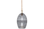 Otoro Recycled Glass Pendant - Smoke - Large Oval