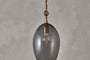 Otoro Recycled Glass Pendant - Smoke - Small Oval