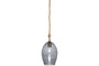 Otoro Recycled Glass Pendant - Smoke - Small Oval