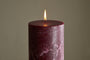 Rustic Soy Blend Pillar Candle - Dark Cherry - Large