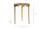 Rohia Cast Metal Side Table - Brass