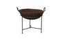 Reclaimed Iron Kadai With Grill - Medium