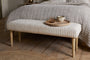 Sanja Stripe Upholstered Bench - Grey