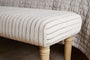 Sanja Stripe Upholstered Bench - Grey