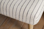 Sanja Stripe Upholstered Bench - Grey