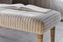 Sanja Stripe Upholstered Bench - Grey