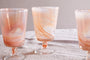 Shirali Marble Swirl Wine Glass - Apricot - (Set of 4)-Trade nkuku