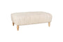 Sanja Stripe Upholstered Ottoman - Off White